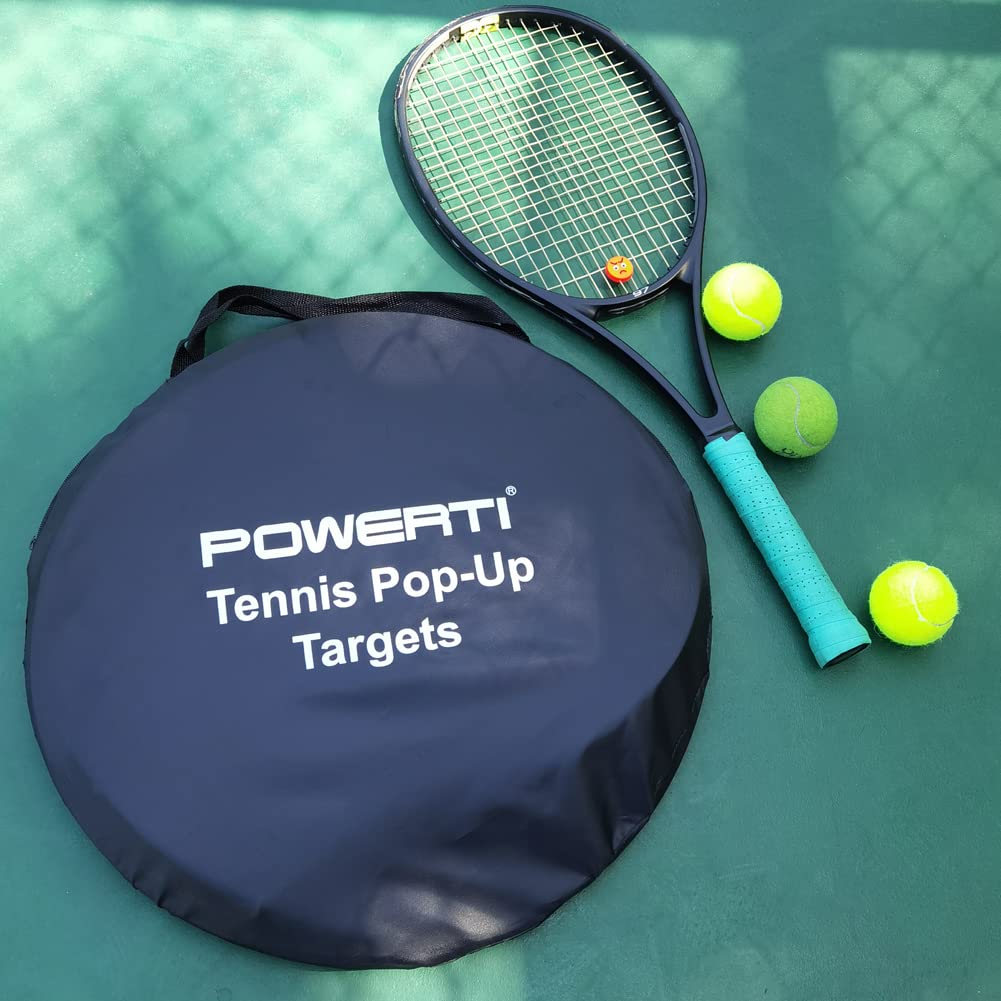 Foldable Pop-Up Tennis Training Targets with Velcro Straps - Black (Pack of 1) | Portable Practice Aids for Backyard Drills, Court Sessions & Solo Tennis Training