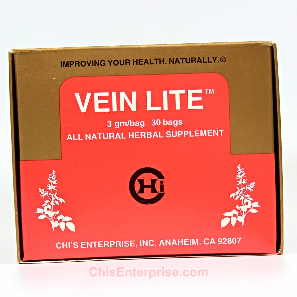 Chi's Enterprise - Vein Lite Herbal Tea, 30 Tea Bags per Box - Supports Circulation & Relaxation | Perfect for Office, Home & Travel Use