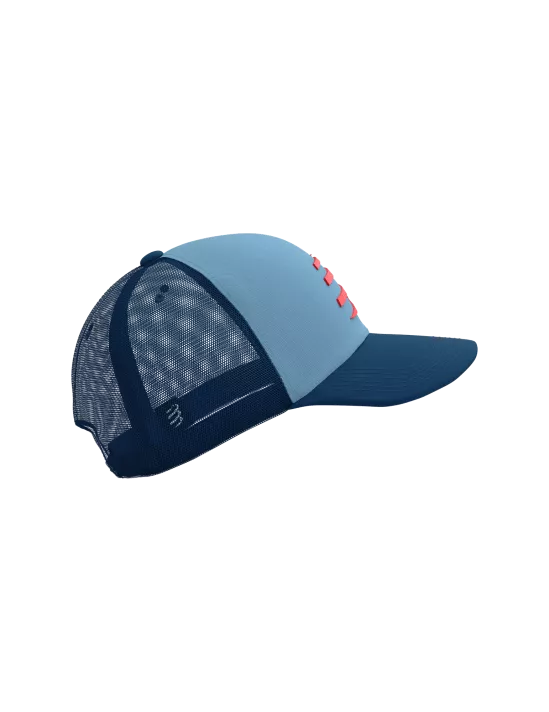 Compressport Unisex Trucker Cap - Denim & Poseidon Color Options | Lightweight & Breathable for Running, Cycling & Outdoor Activities