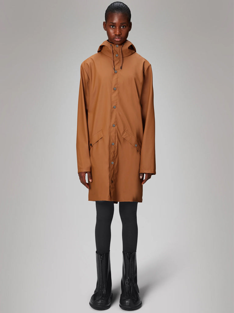 Rains Rust Waterproof Long Jacket for Men & Women | Lightweight Raincoat for Outdoor Activities, Commuting & Travel