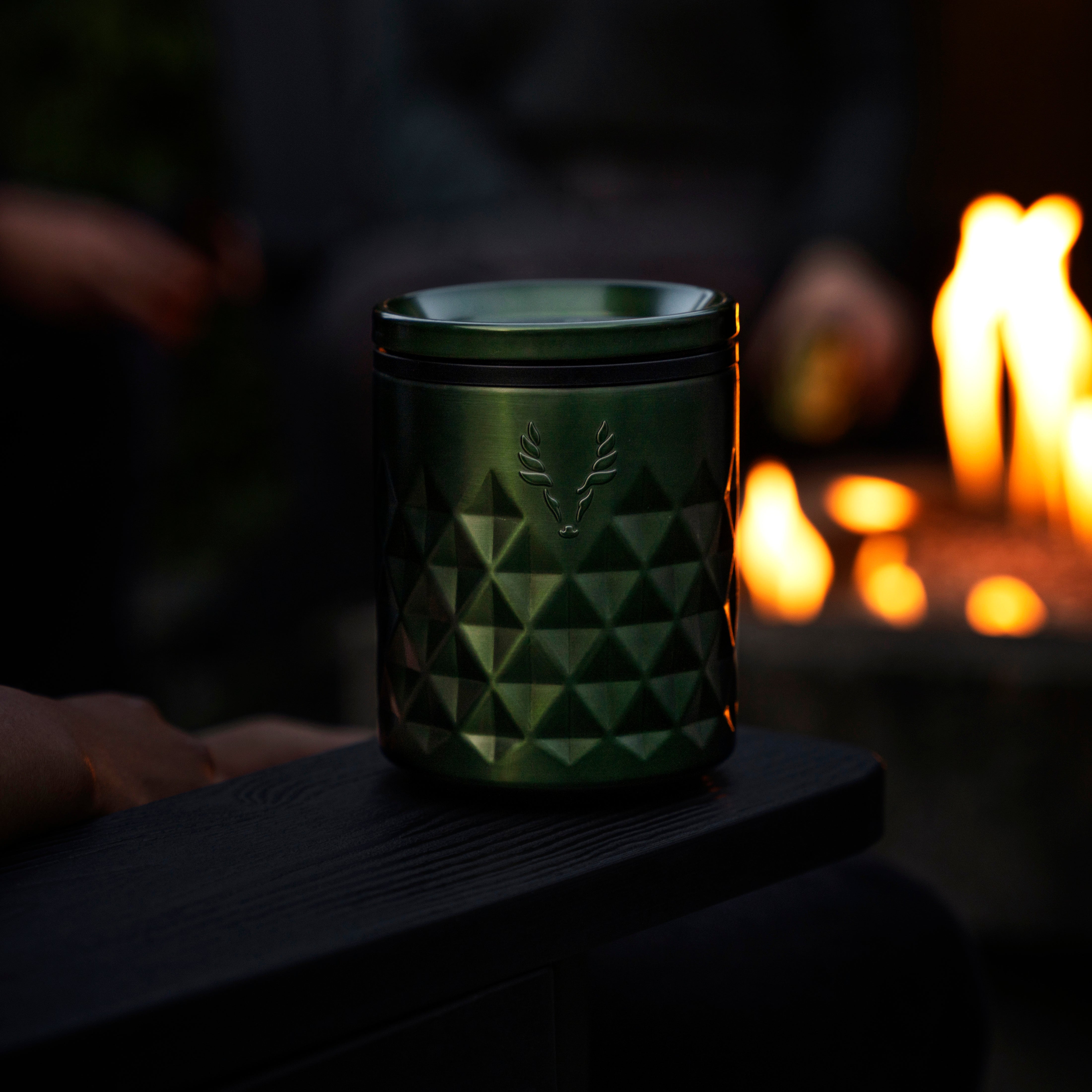 Premium Stainless Steel Rocks Tumbler - 20oz Insulated Whiskey Glass with Lid, Satin Green - Perfect for Bourbon, Scotch & Cocktails at Home, Office or Outdoor Adventures
