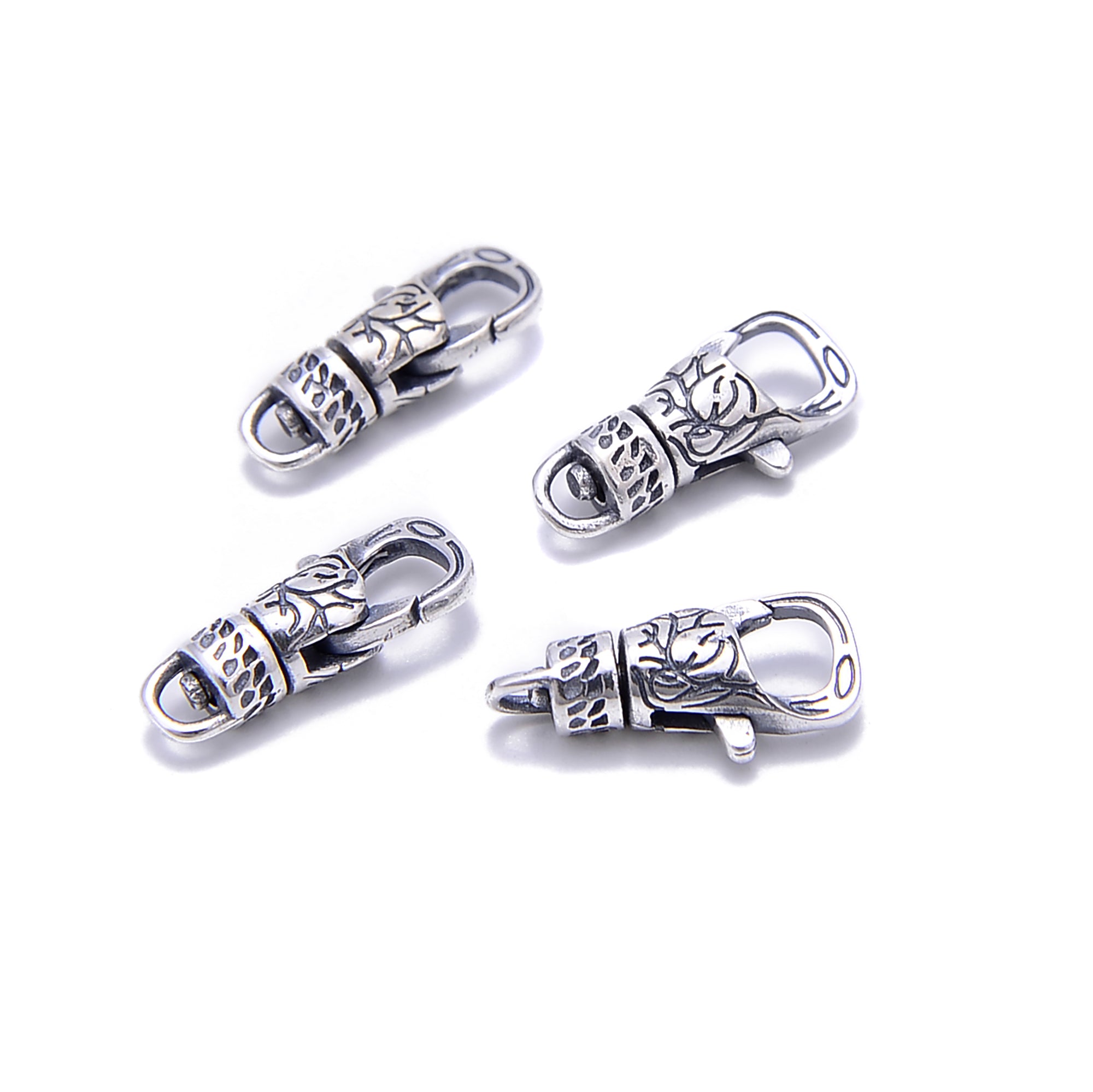 925 Sterling Silver Anti-Tarnish Grain Clasp (6x15mm) - 2 Pieces per Bag - Jewelry Making Supplies for Necklaces, Bracelets & DIY Crafts