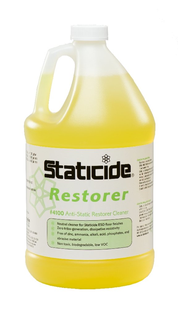 ACL Staticide 4100-1 Anti-Static Floor Restorer & Cleaner - 1 Gallon Bottle for Dissipative Floor Finish | Ideal for Data Centers, Electronics Labs & Static-Sensitive Areas