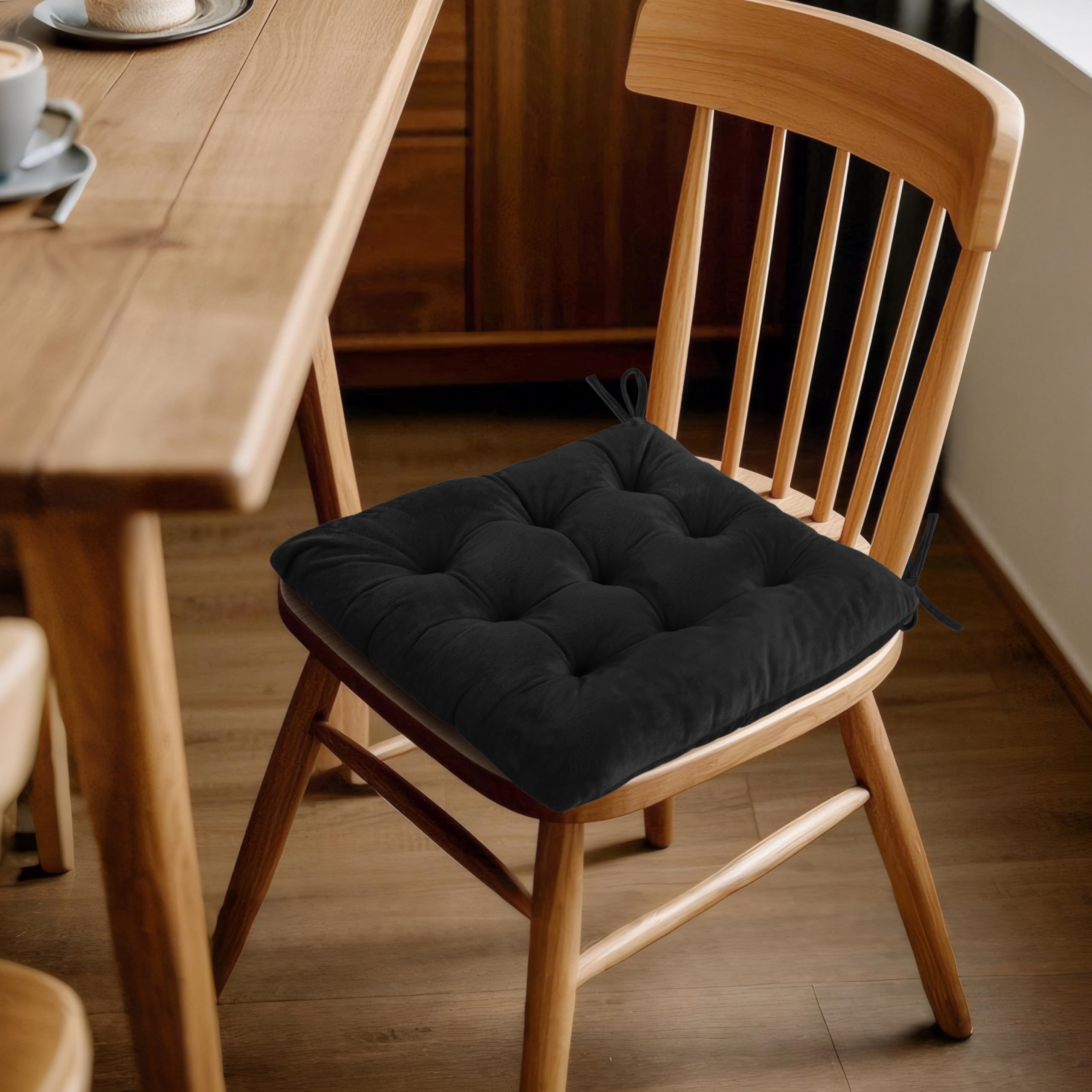ELFJOY 4 Pack Square Dining Chair Cushions - 16