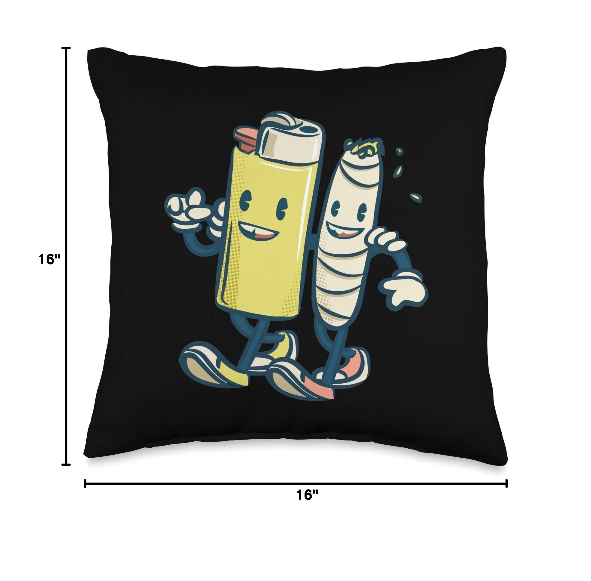 420 Smoking Weed Cannabis Marijuana Throw Pillow - Funny Stoner Gift for Joint Lovers - Perfect for Couches, Beds & Smoking Lounges