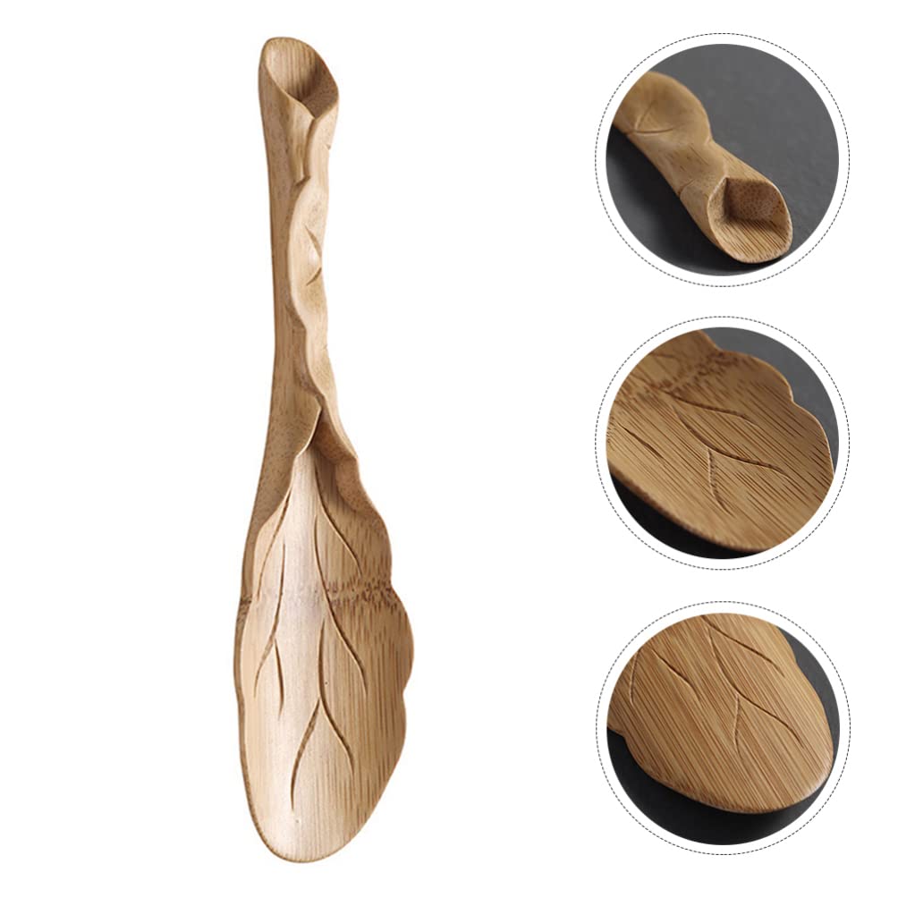 Premium Chinese Tea Set with Bamboo Leaf-Shaped Kung Fu Tea Scoop - Perfect for Loose Tea, Jam, Condiments, Seasoning & Ice Cream - Ideal for Tea Ceremonies, Gifts & Home Decor