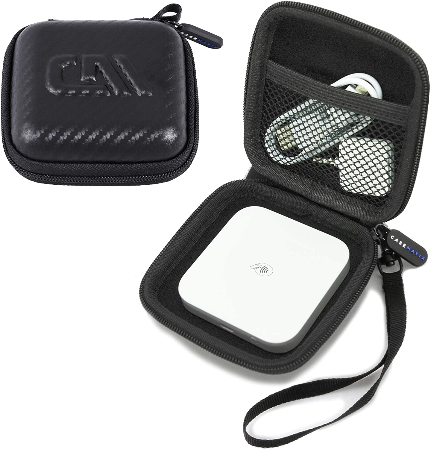 CASEMATIX Portable Credit Card Reader Case - Compatible with Square Contactless & Chip Reader with Cable - Perfect for Retail Stores, Food Trucks & Mobile Businesses