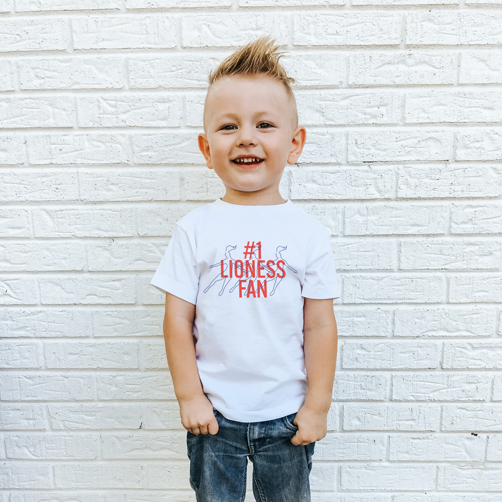 #1 Lioness Fan Kids T-Shirts - Cute & Comfortable Girls' Graphic Tees for Soccer Fans, School & Playtime