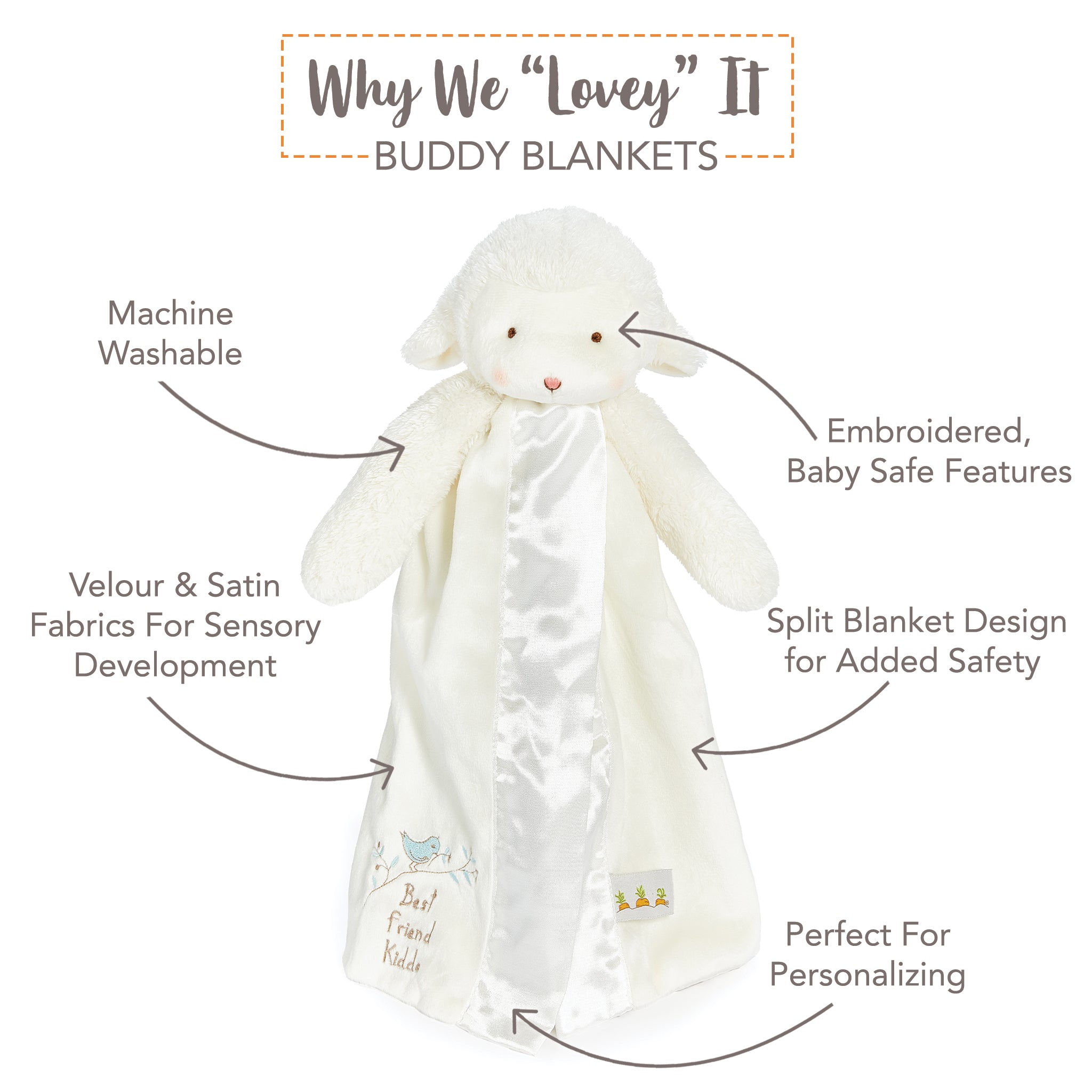 Bunnies Do Delight! Kids Gift Set - Soft Cream Plush Toy for Easter, Birthday & Baby Shower Presents | Perfect for Nursery Decor & Toddler Playtime