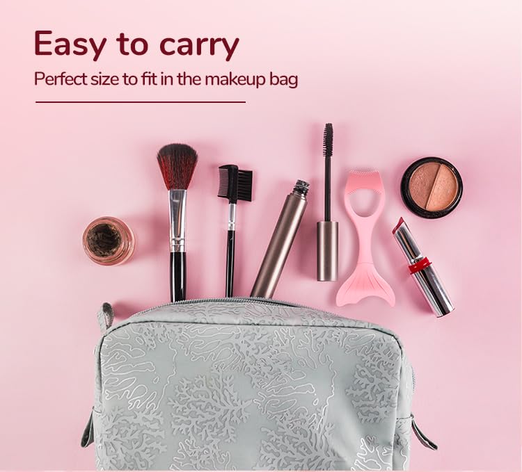 Vitalogy Reusable Silicone Eyeliner Mascara Shield & Eyebrow Comb - 3-in-1 Makeup Tool for Beginners | Perfect for Precise Eyeliner, Mascara Application & Eyebrow Styling | Great for Everyday Makeup, Professional Looks & Cosplay Costumes - 1 Piece