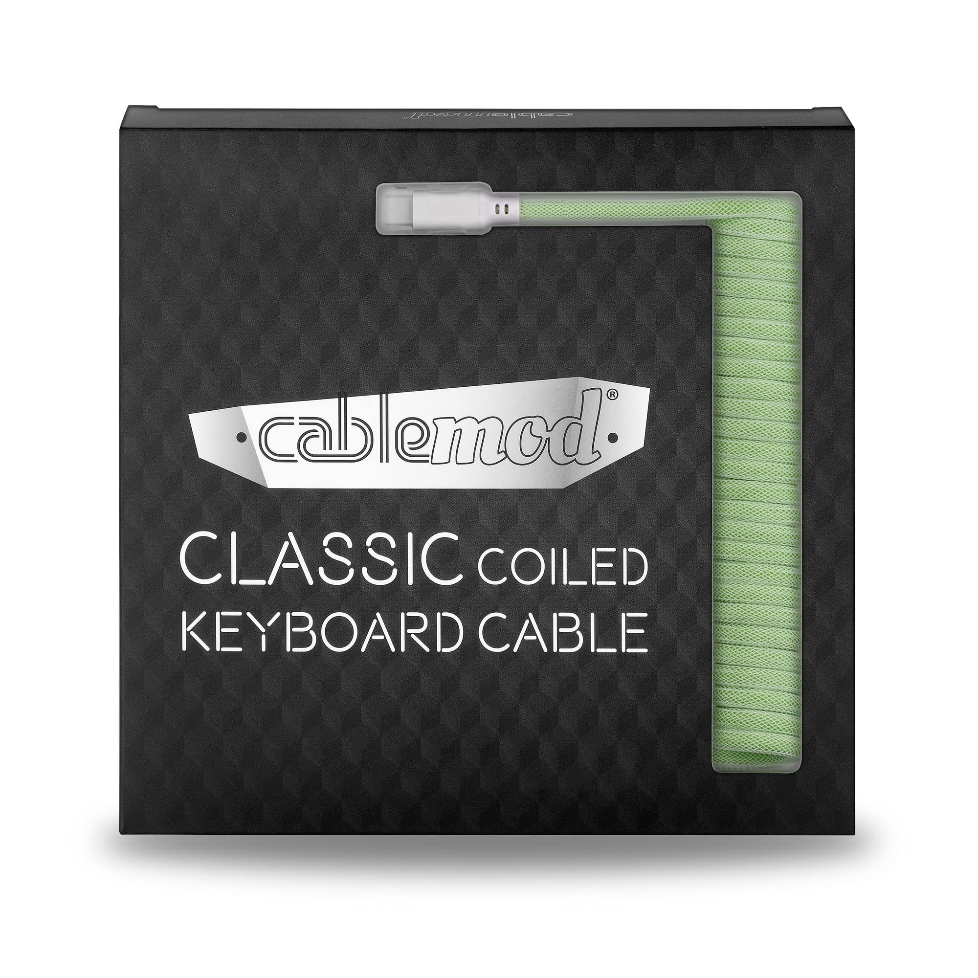 CableMod Classic Coiled Keyboard Cable - USB A to USB C (5ft/150cm) - Lime Sorbet Color - Perfect for Mechanical Keyboards, Gaming Setups & Office Workstations