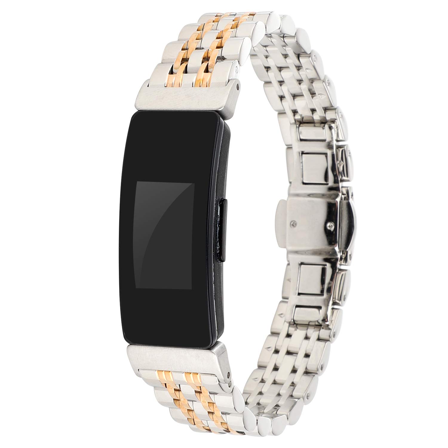 Fitbit Inspire 2 Metal Band - Adjustable Stainless Steel Strap for Women & Men | Gym & Daily Wear
