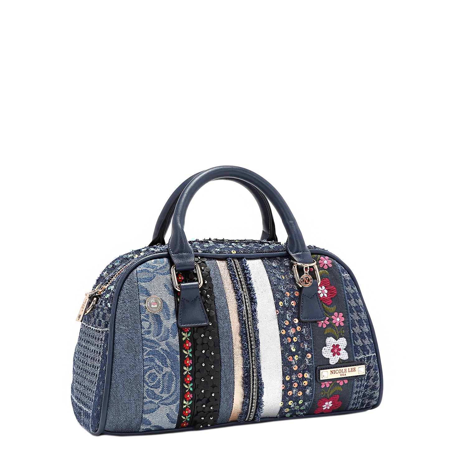 Patch Flower Mini Bowling Bag - Stylish & Trendy Crossbody Purse for Women | Perfect for Casual Outings, Shopping & Travel