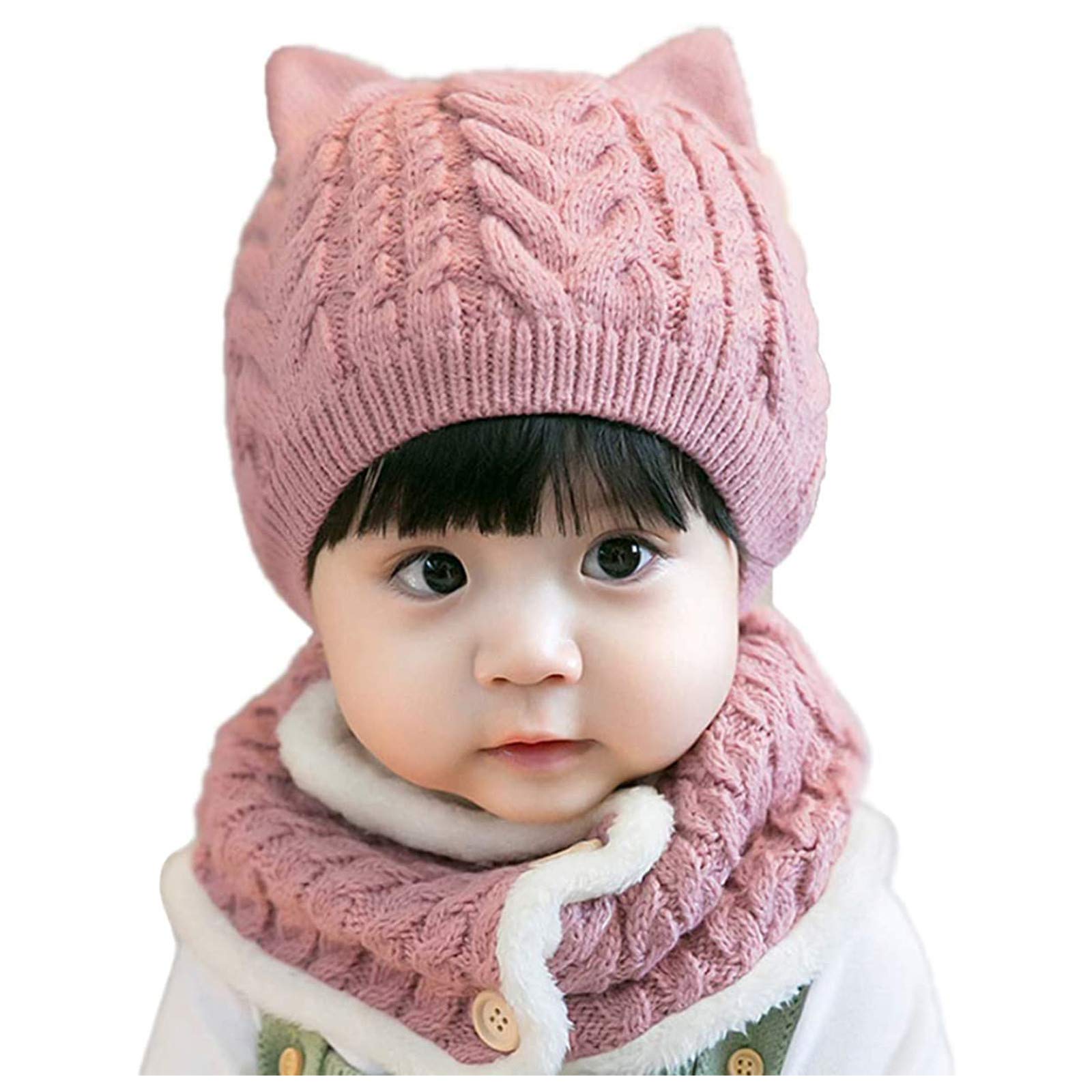 Soft Knitted Baby Hat and Scarf Set for Toddlers - Warm Baseball Cap & Scarf Combo for Boys & Girls - Perfect for Winter Outings, Playdates, and Photoshoots