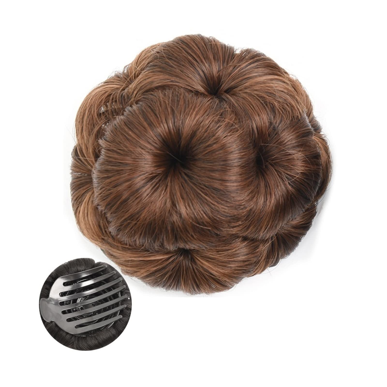 OSEN Golden Hair Bun Clutch - Clip-in Hair Extension for Women & Girls | Perfect for Updos, Ponytails & Special Occasions