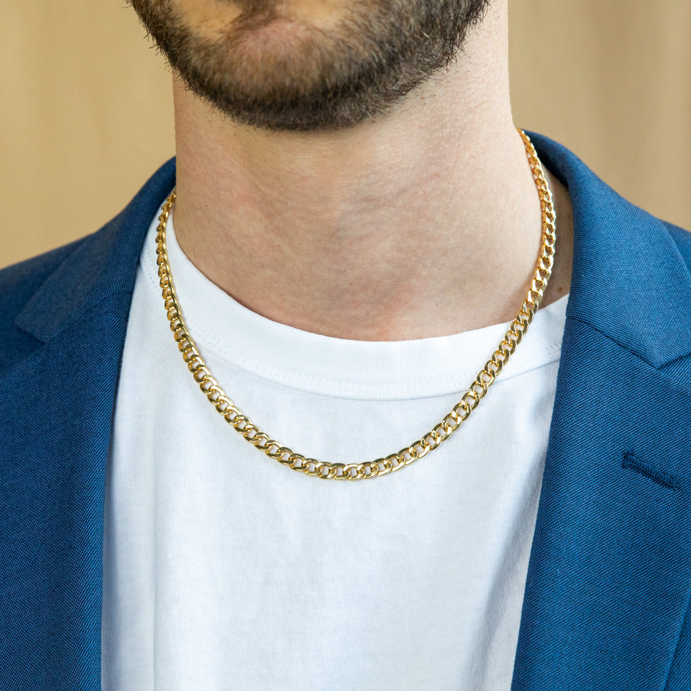 9ct Superb Yellow Gold Copper Filled Curb Chain - Elegant Unisex Jewelry for Everyday Wear, Gifts & Special Occasions