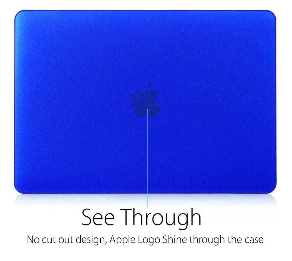 UESWILL Matte Hard Shell Case Cover for MacBook 12 inch Retina Display (Model A1534) - Smooth Soft Touch Protection + Microfibre Cleaning Cloth, Royal Blue | Perfect for Work, Travel & Daily Use