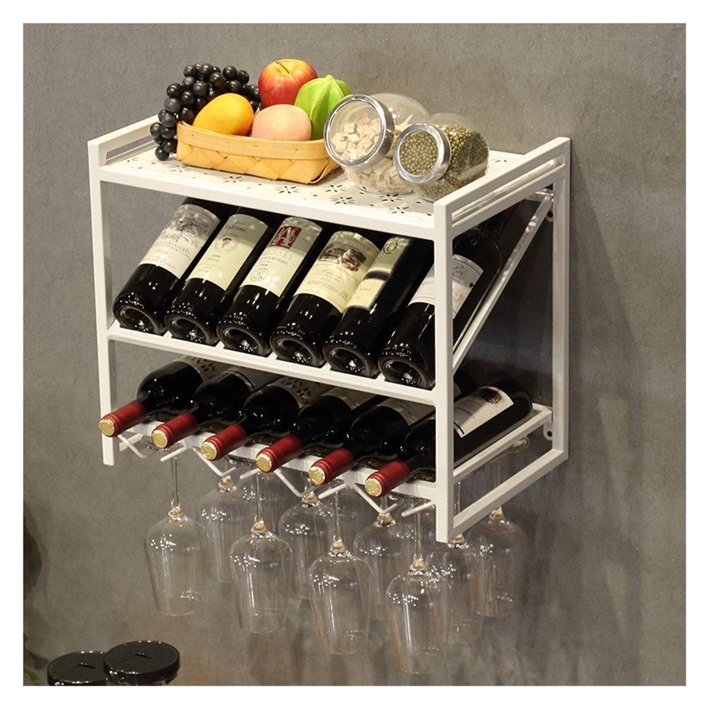 Stylish European Wall-Mounted Wine Glass Holder & Shelf - Creative Hanging Rack for Living Room, Bar, Restaurant - Space-Saving Home Decor for Wine Storage & Display