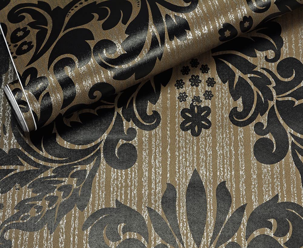 9148-10M Damask Peel and Stick Wallpaper - 17.7