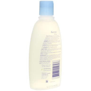 Aveeno Baby Wash & Shampoo - Gentle & Tear-Free Formula for Newborns & Infants - Lightly Scented 12 oz (3 Pack) - Perfect for Daily Bath Time & Sensitive Skin Care