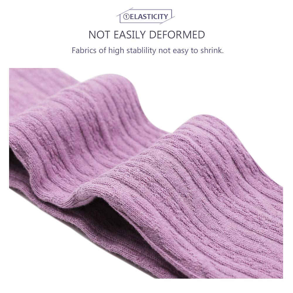 TechCity Girls' Seamless Cotton Cable Knit Tights & Leggings for Toddlers 2-14 Years - Soft Stretchy Stockings for School, Play & Winter Outfits