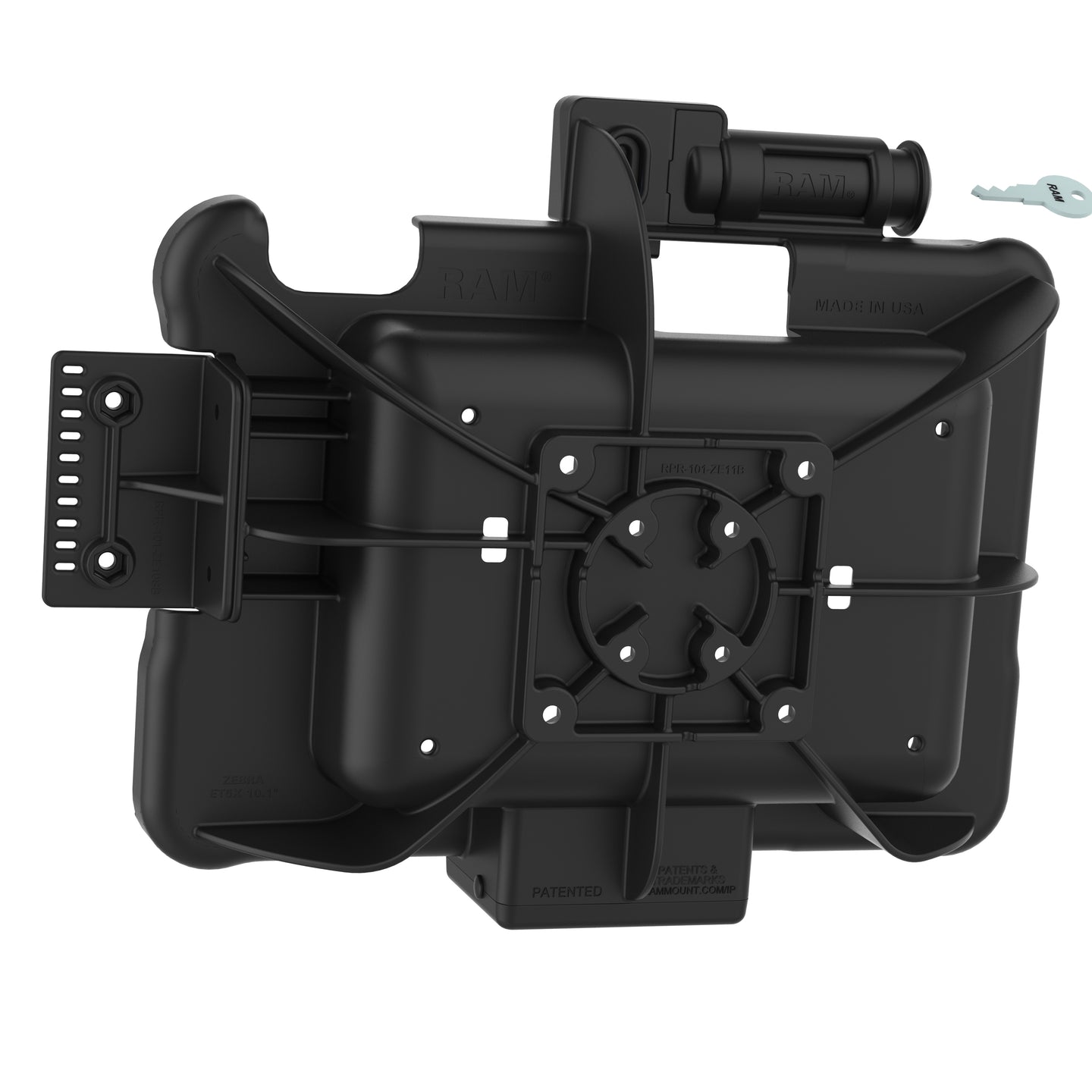 GDS® Key Locking Form Fit Holder for Zebra ET5x 10.1 Series (RAM HOL ZE11KLU) - Secure Mount for Mobile Computers in Warehouses, Retail & Logistics