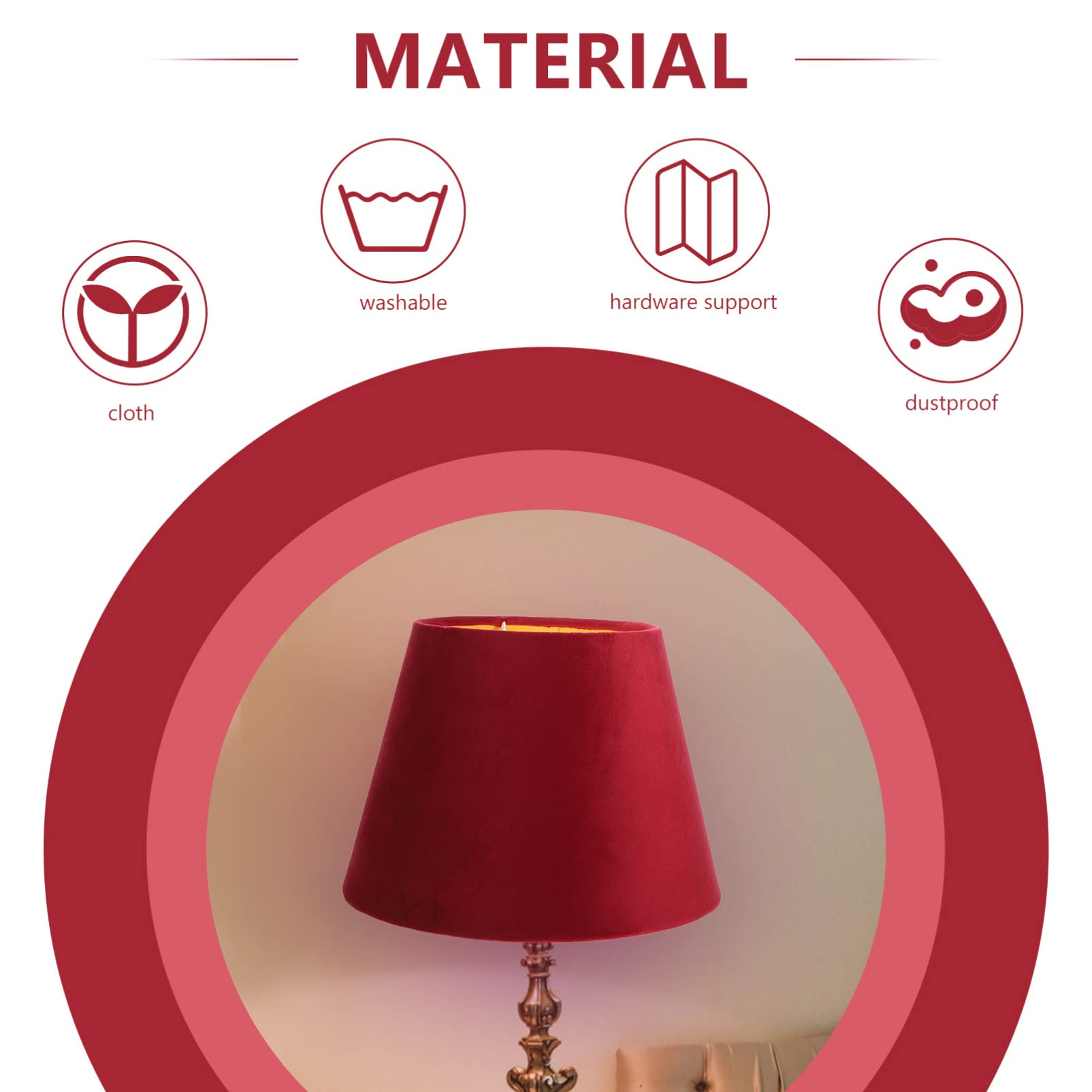 Beaupretty Small White Lamp Shade - Replacement Fabric Cloth Light Cover for Table Lamps & Floor Lights, Clip-On Boho Style, E27 Base - Perfect for Bedroom, Living Room, and Office Decor