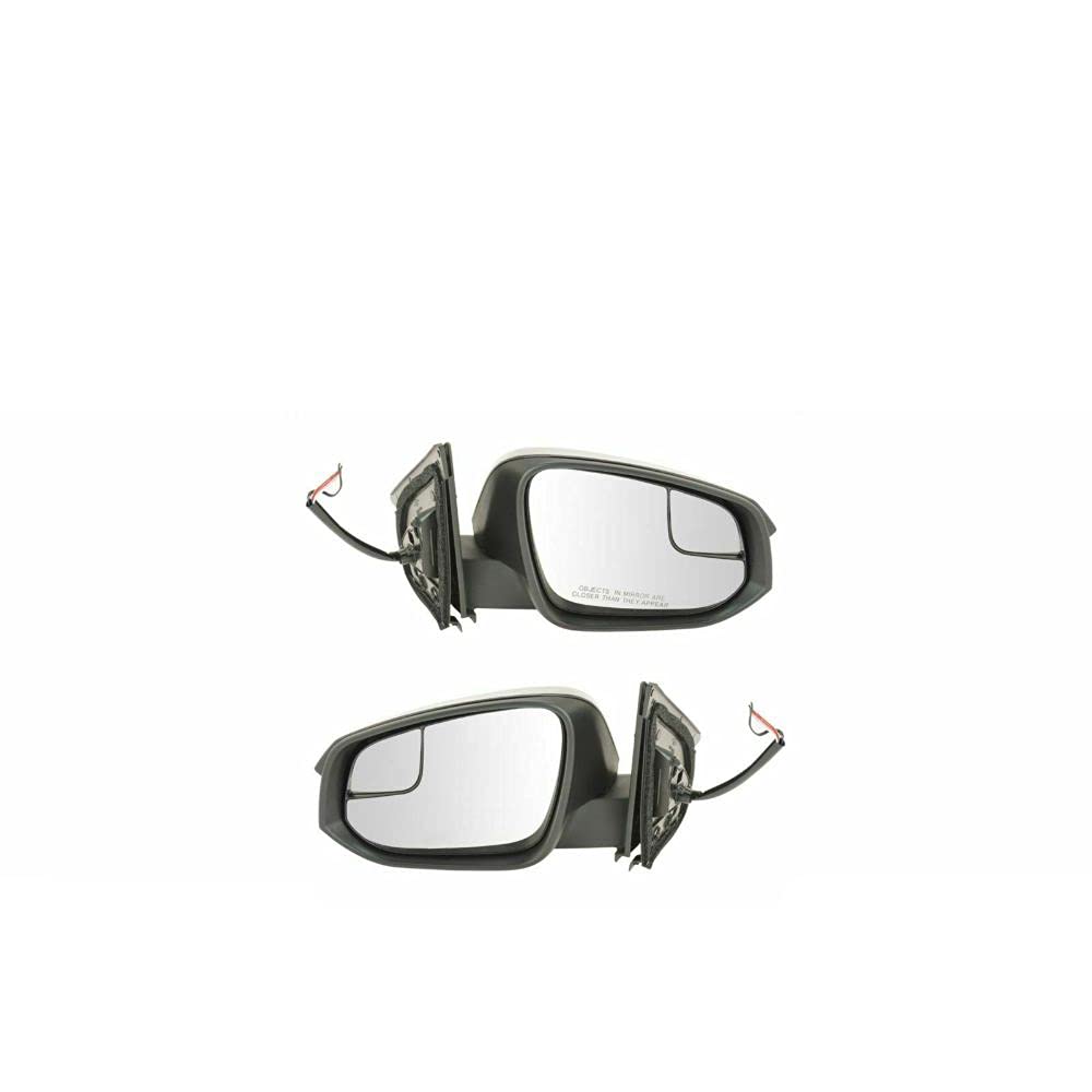 Power Heated Side View Mirror with Turn Signal Spotter Glass - Left & Right Compatible with Toyota RAV4 - Perfect for Winter Driving & Enhanced Visibility