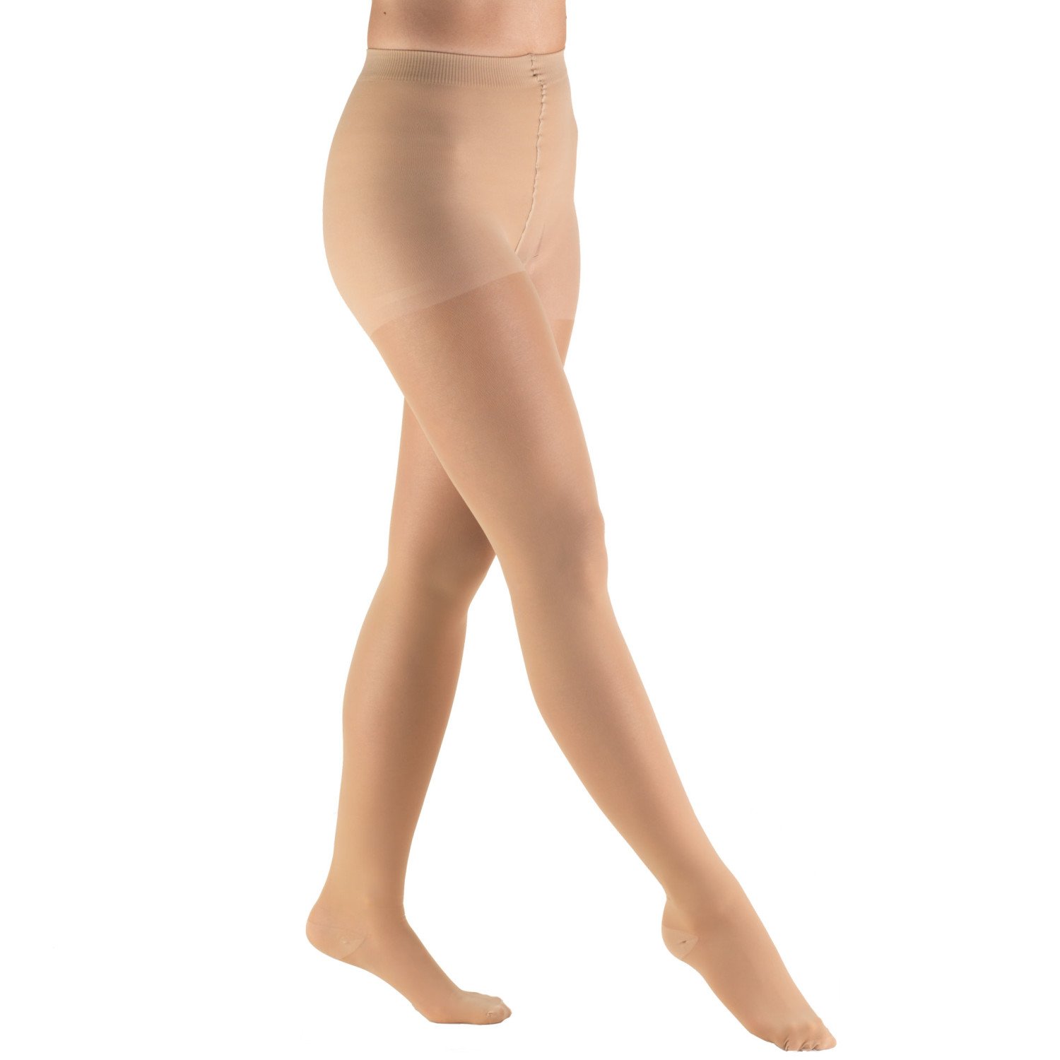 Truform 20-30 mmHg Sheer Compression Pantyhose for Women - 20 Denier Shaping Tights in Beige, X-Large (Pack of 2) | Medical Support, Varicose Vein Relief & Everyday Comfort for Work or Travel
