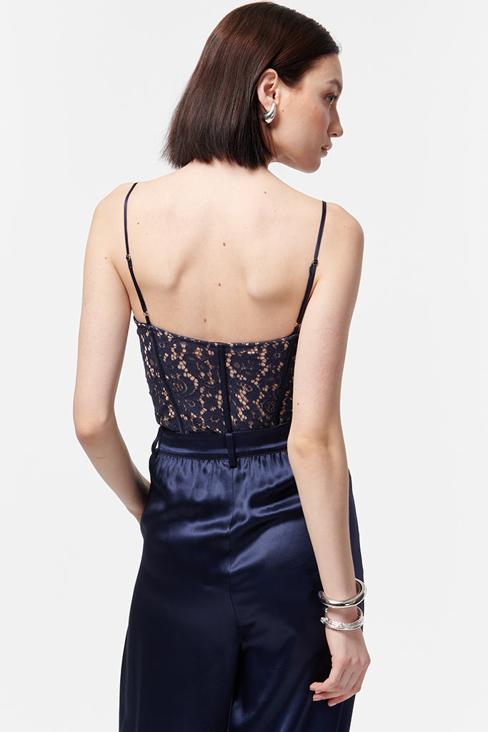 Cami NYC Anne Corded Lace Bodysuit in Storm - Sexy Lingerie for Women, Perfect for Date Night & Special Occasions