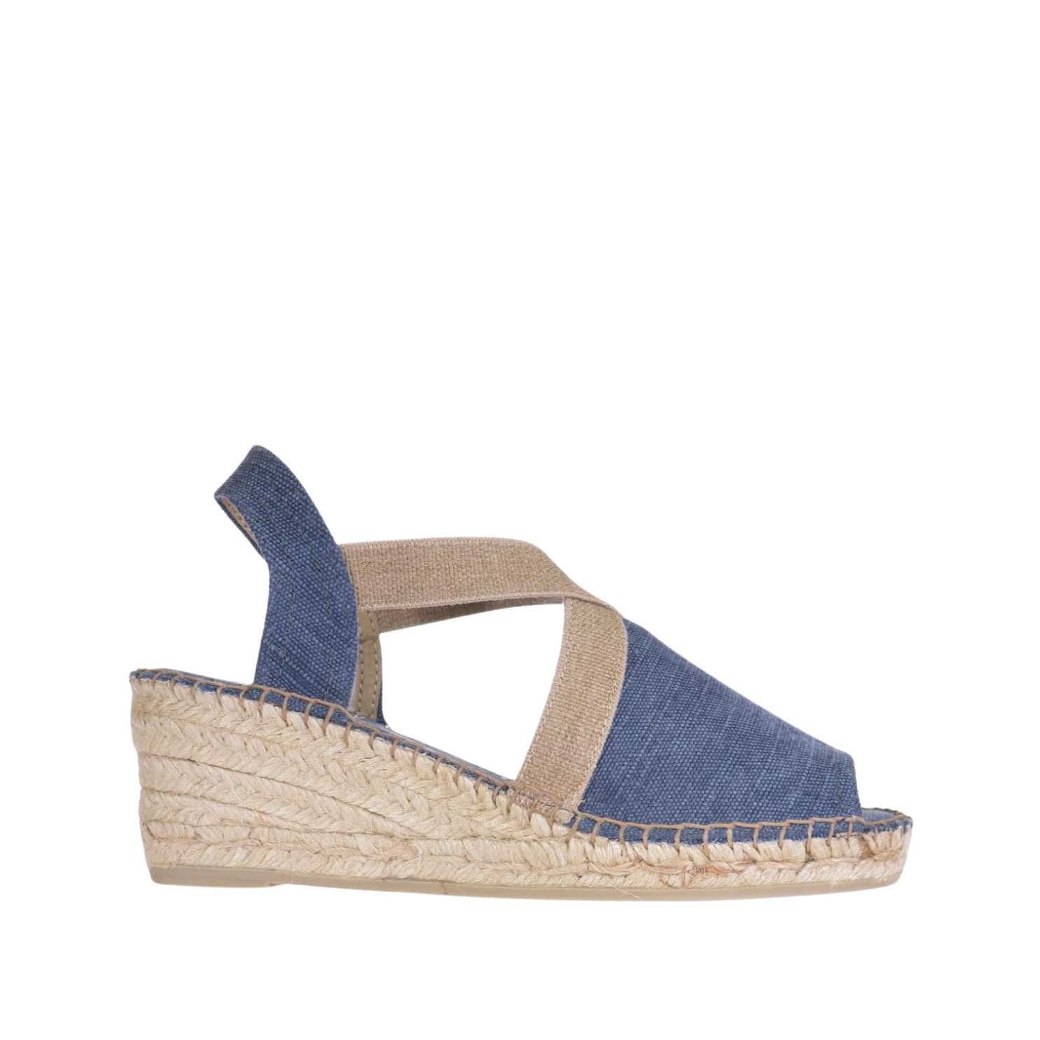 Women's Plain Canvas Wedge Espadrille Shoes - Breda V Comfortable Summer Casual Flats for Beach, Vacation & Everyday Wear
