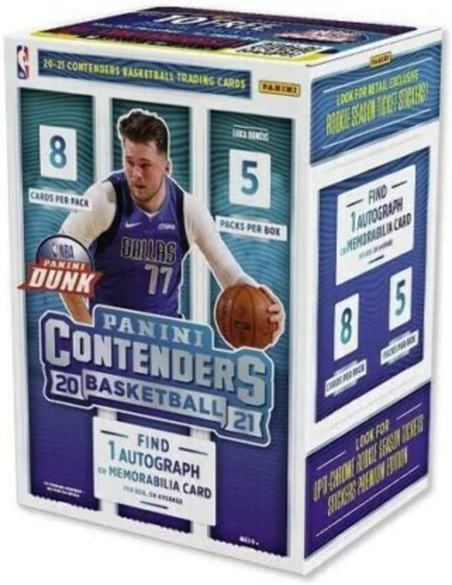 2020-2021 Panini Contenders Basketball Blaster Box - 40 NBA Trading Cards per Box | Perfect for Collectors, Gifts & Fantasy Sports Enthusiasts