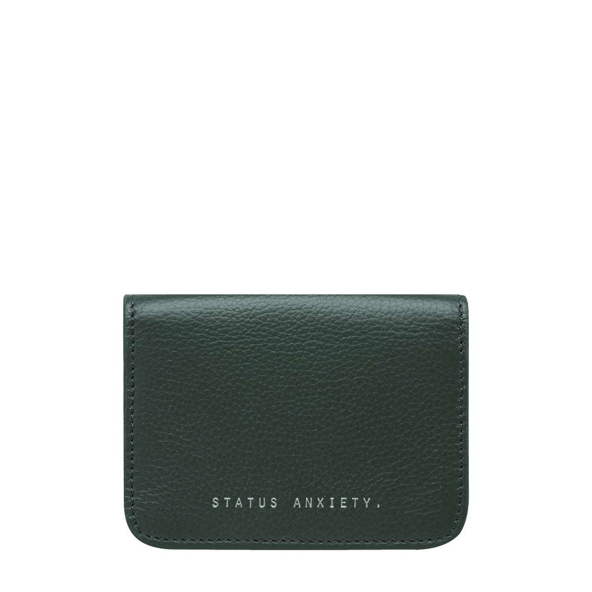 STATUS ANXIETY Miles Away Leather Card Holder Wallet - Slim RFID Blocking Minimalist Wallet for Men & Women - Perfect for Travel, Everyday Use and Gift Giving