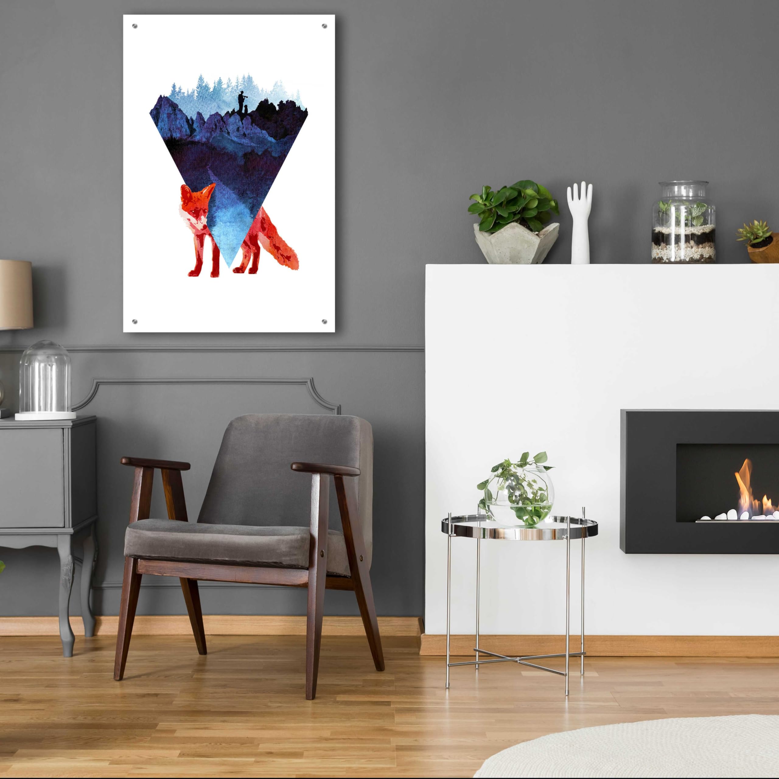 Risky Road Acrylic Glass Wall Art by Robert Farkas - 24x36 Inch Modern Abstract Painting for Living Room, Office & Bedroom Decor