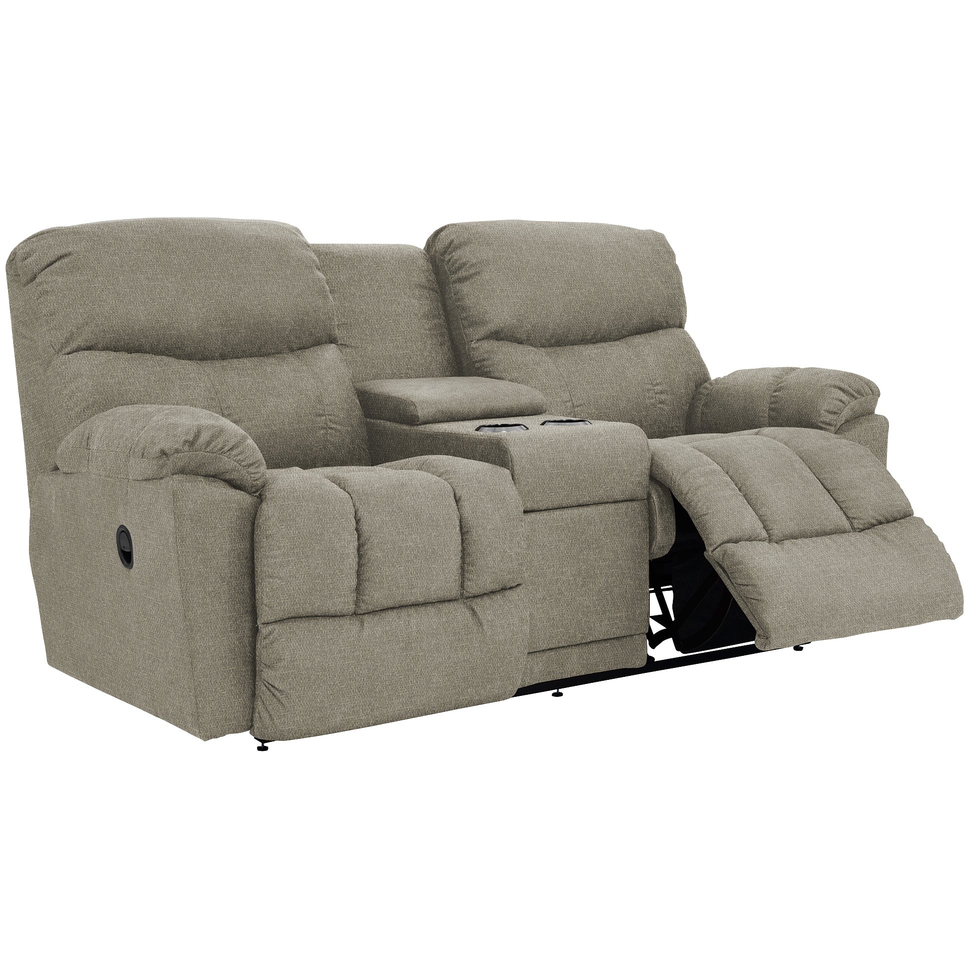 Morrison Reclining Console Loveseat - Modern Reclining Sofa with Cup Holders and USB Ports for Living Room, Home Theater, and Game Room Relaxation