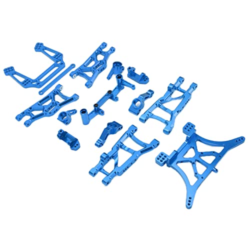 Upgraded RC Front & Rear Suspension Arm Kit - High-Performance 1/10 Scale Aluminum Alloy Parts for TRAXXAS SLASH 2WD RC Cars (Blue) - Perfect for Off-Road Racing, Bashing & Drifting
