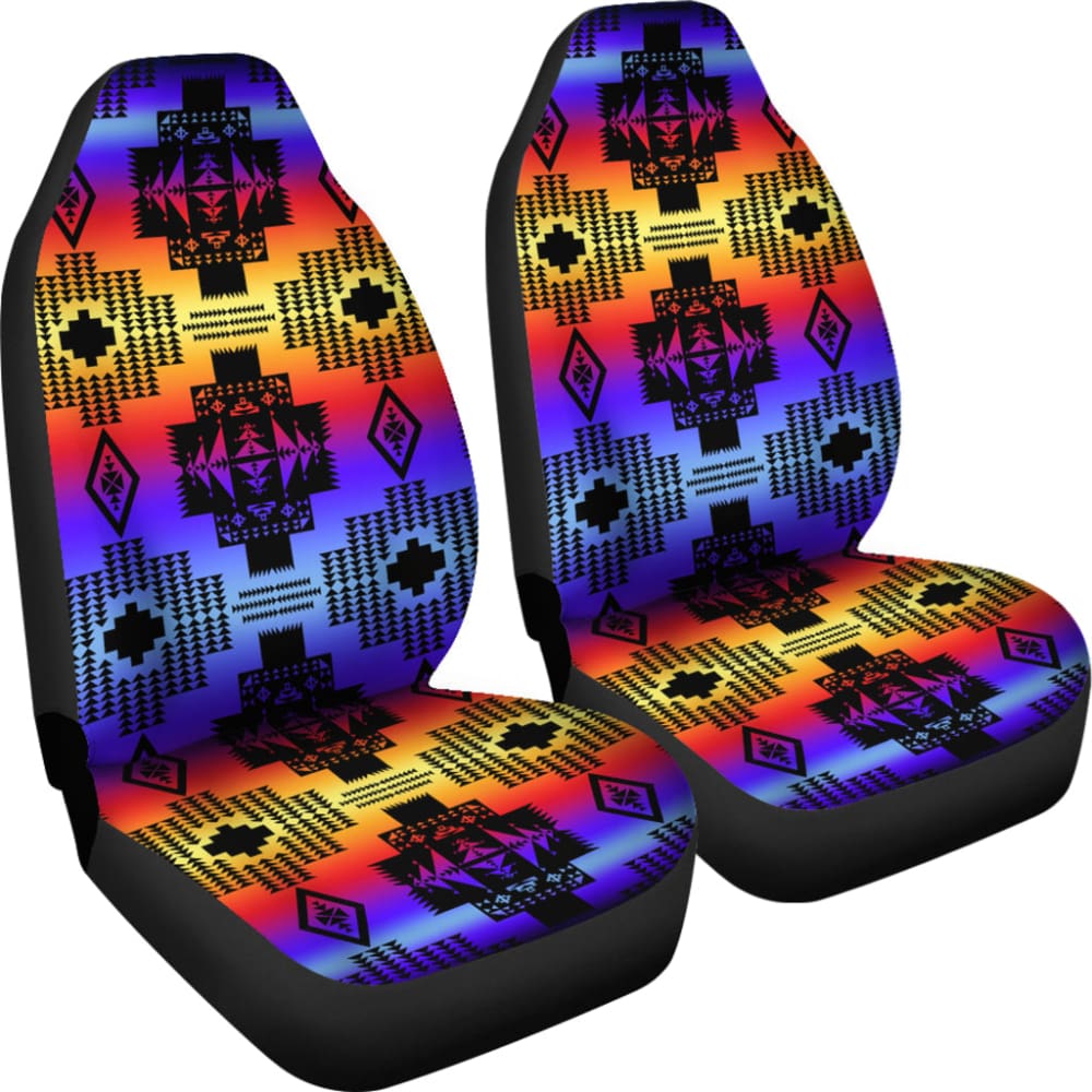 Premium Black Sunset Car Seat Covers - Universal Fit for Cars, Trucks & SUVs - Durable & Stylish Protection for Daily Commutes & Road Trips