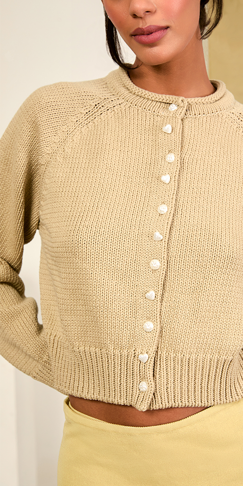 Coletti Women's Cardigan Sweater - Soft Knit Open Front Long Sleeve Lightweight Wrap Coat - Perfect for Office, Casual Outfits & Fall Layering (Khaki)