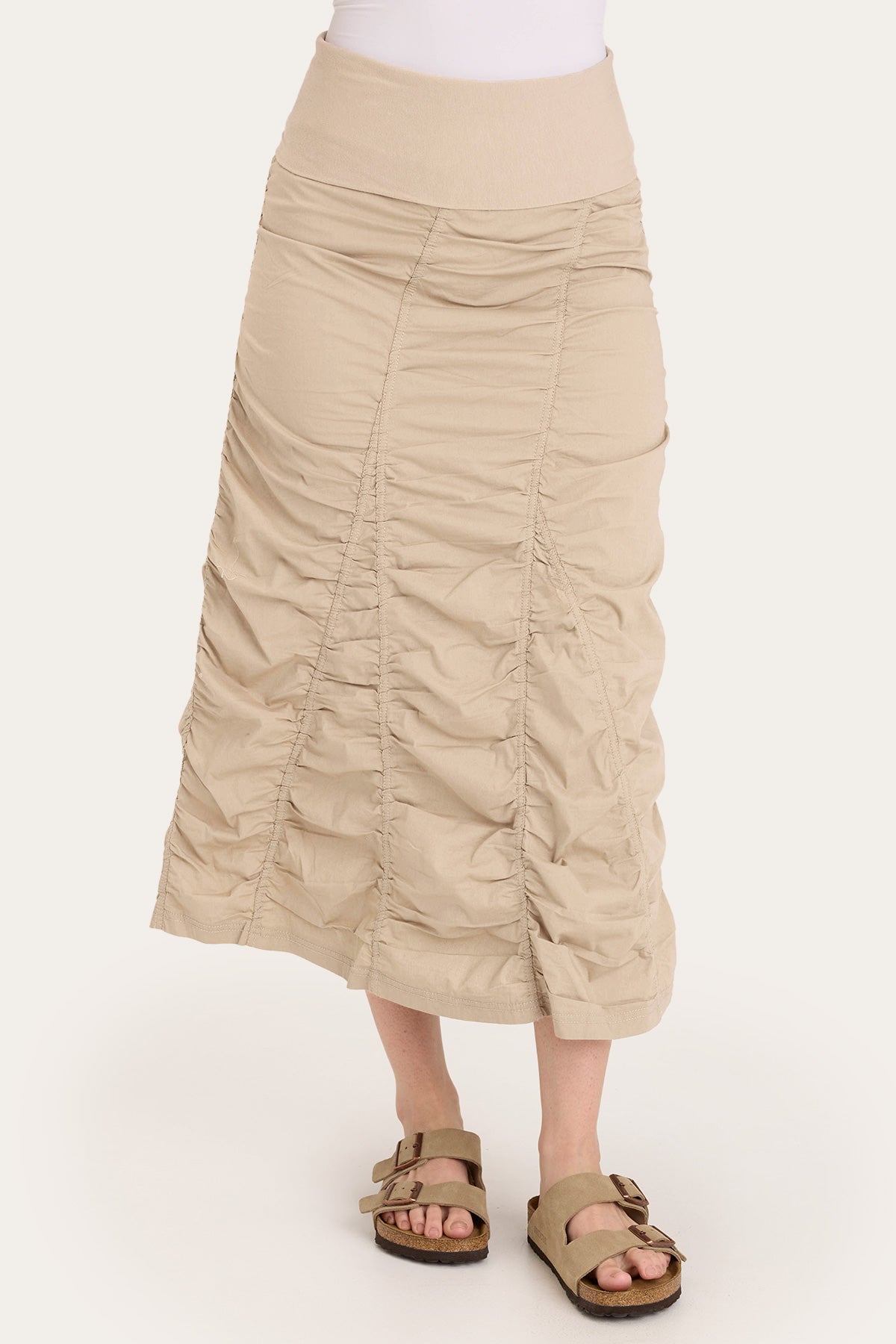 Gored Peasant Skirt for Women - Flowy Boho Midi Skirt with Elastic Waist | Perfect for Summer, Festivals & Casual Outfits
