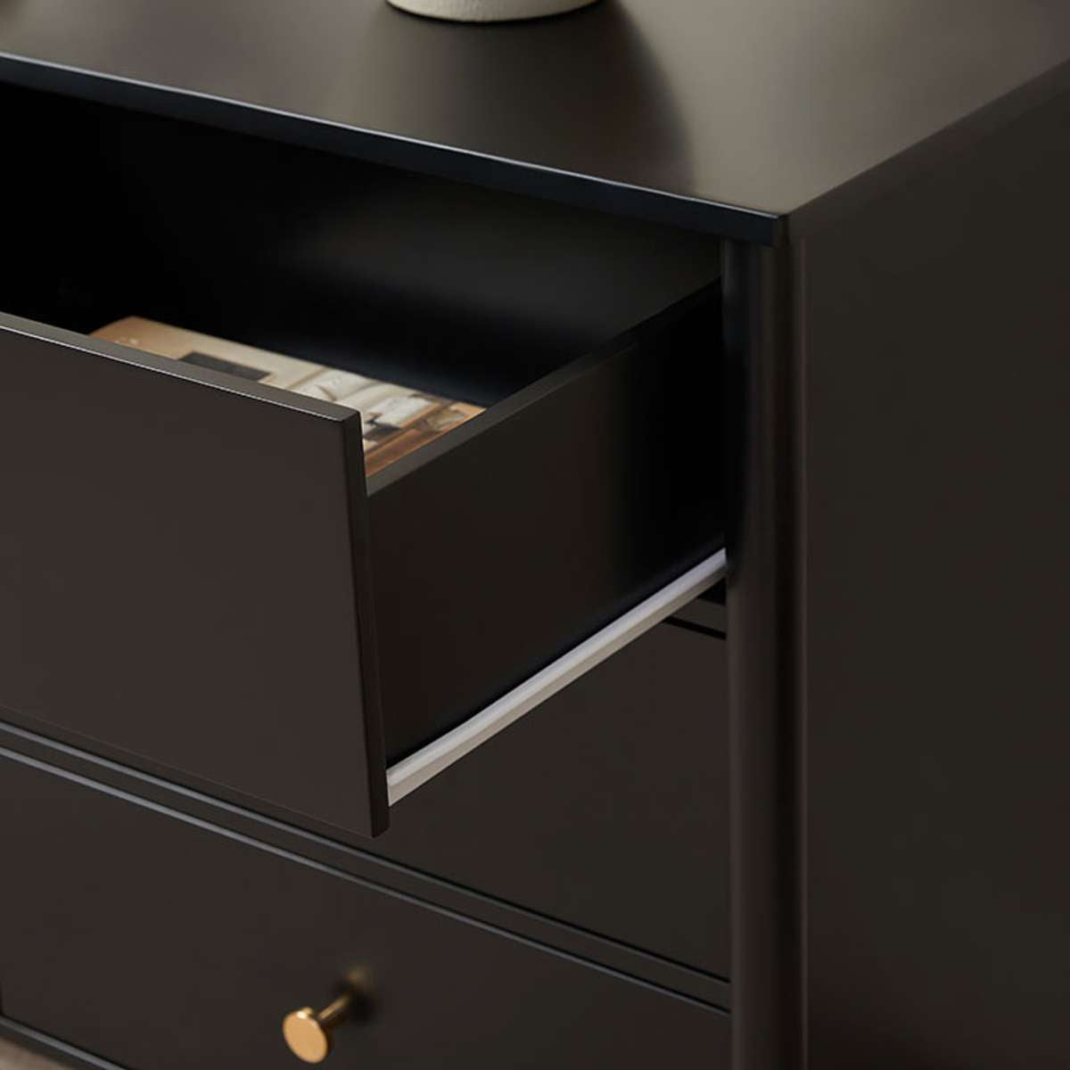 Delaney 6-Drawer Dresser - Black Wooden Chest of Drawers for Bedroom Storage & Organization | Modern Furniture for Home, Office, or Dorm Room