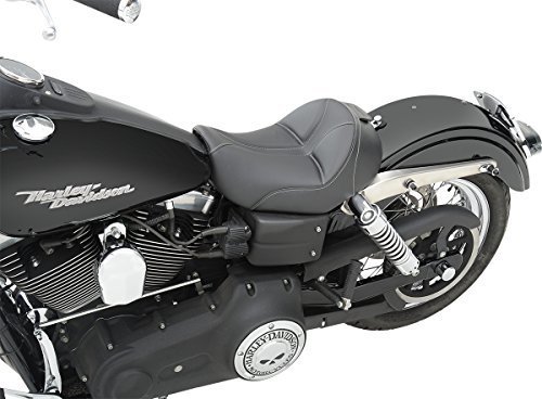 Saddlemen Dominator Solo Seat with Backrest Option - Smooth SaddleHyde 806-04-0042 | Comfortable Motorcycle Seat for Harley, Cruiser & Touring Bikes | Perfect for Long Rides & Road Trips