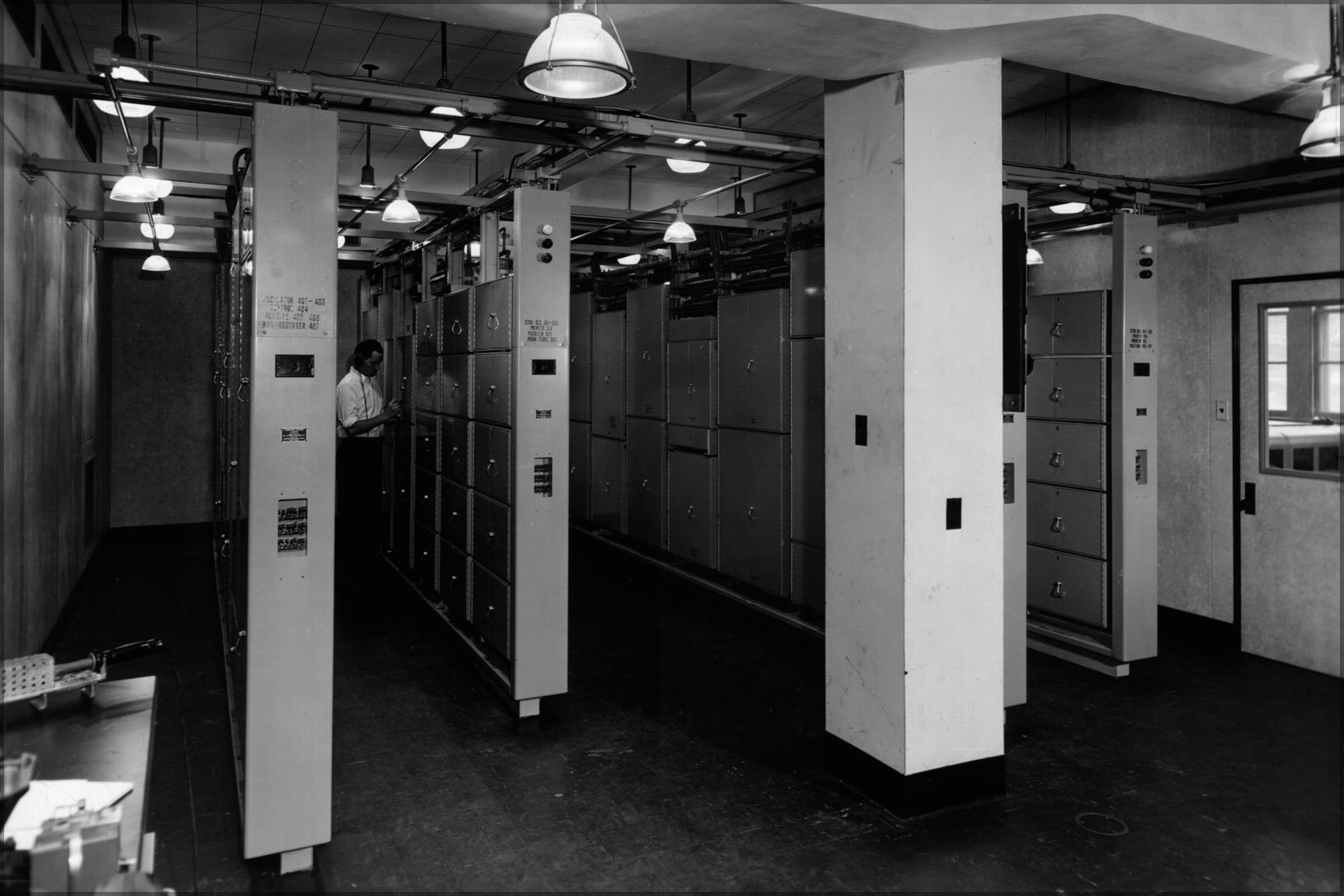 Vintage Bell Relay Computer Poster 24x36 Inch - US Army History Wall Art Decor for Office, Classroom & Tech Enthusiasts