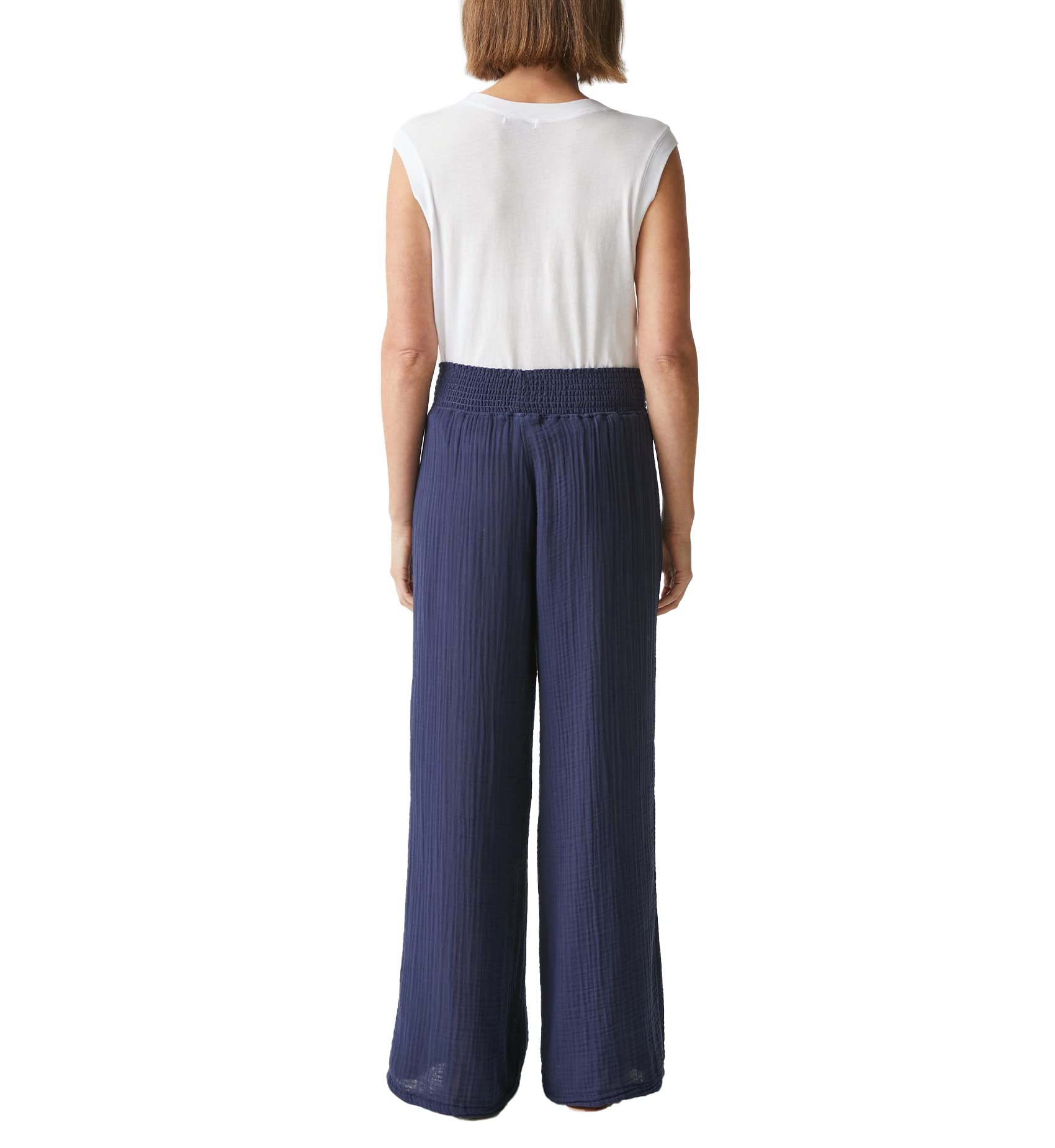 Michael Stars Women's Susie Gauze Pants - Soft Elastic Waist Casual Lounge Pants for Yoga, Travel & Summer Comfort