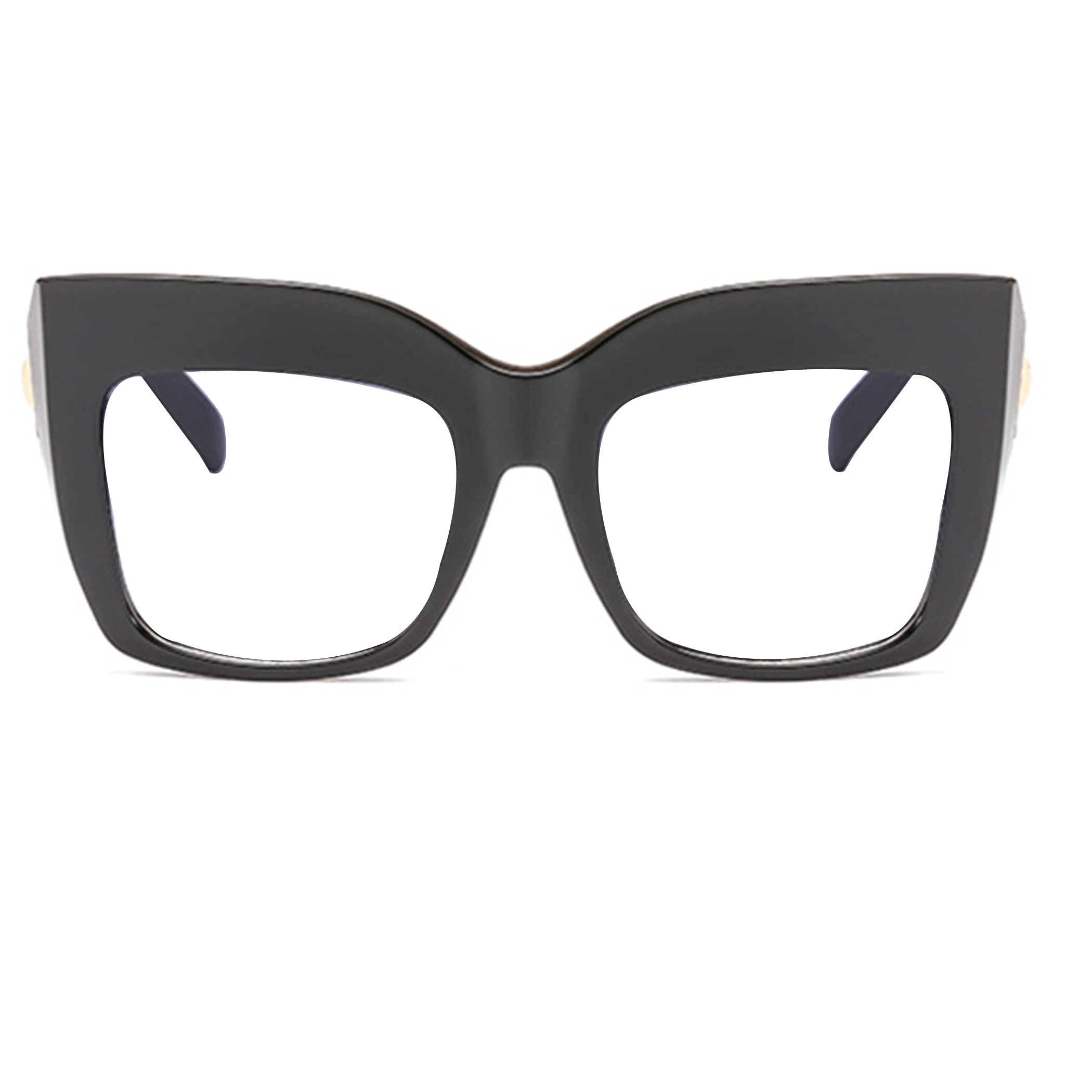 Bullabulling Square Oversized Glasses Frame - Trendy Reading Eyewear for Women | Perfect for Reading, Working & Fashion Accessories