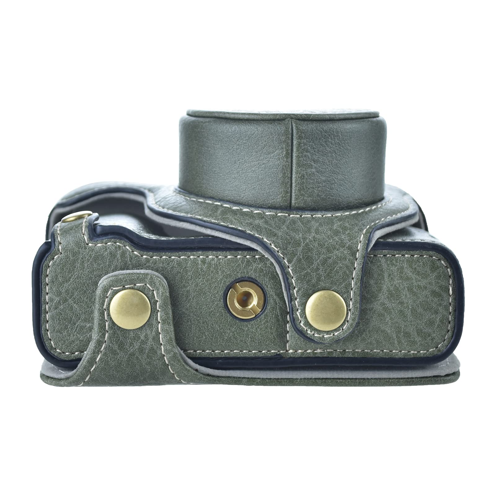 Rieibi X100V Camera Case - Vintage Leather Protective Cover for Fujifilm X100V Digital Camera with Strap & Grip - Green - Perfect for Travel, Street Photography & Everyday Use