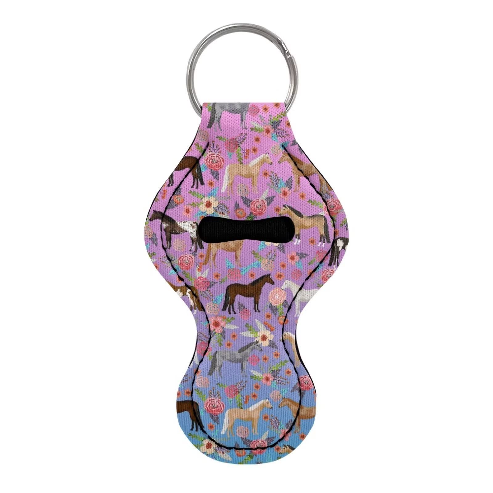 Hinthetall Lip Balm Holder Keychain - Portable Lipstick & Lip Gloss Tube Organizer for Women & Girls - Perfect for Purse, Backpack, Gym & Travel Accessories