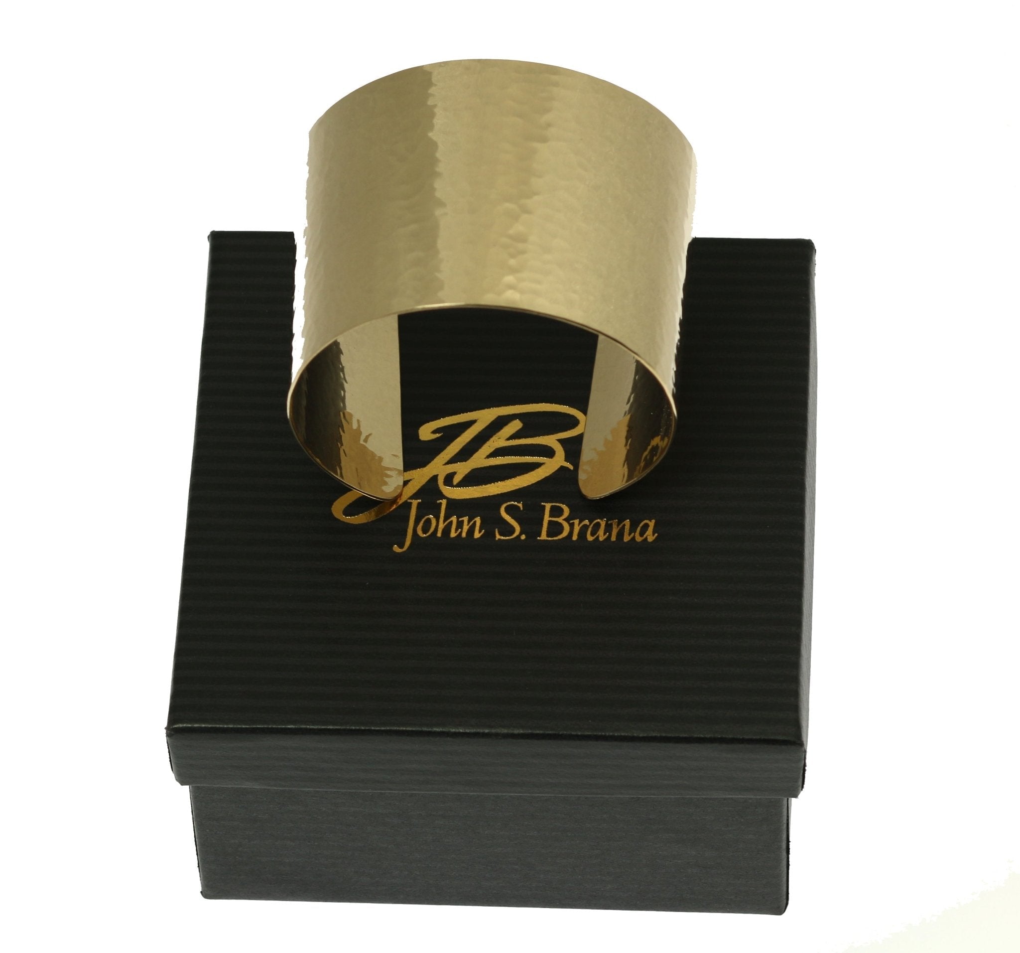 1 3/4 Inch Wide Hammered 14K Gold Filled Cuff Bracelet for Women - Elegant Stackable Bangle for Everyday Wear, Parties & Special Occasions
