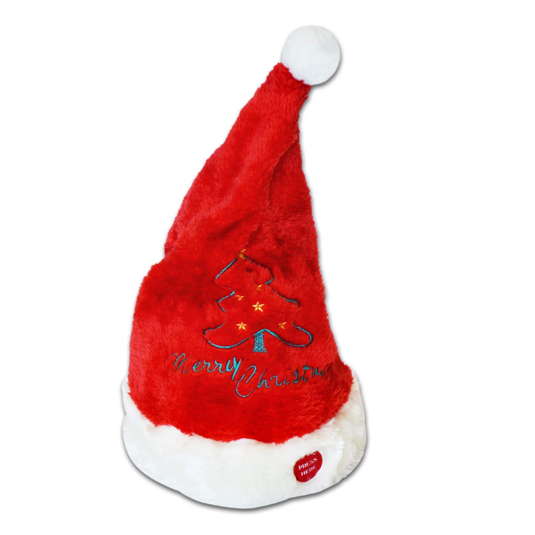 Funny Moving Santa Hat with Singing & Dancing Camel - Battery Operated Christmas Party Hat for Adults & Kids (AA Batteries Not Included) - Perfect for Holiday Parties, Christmas Gatherings & Festive Celebrations