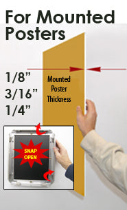 14x22 Inch Snap Frame with Security Locking Screws - Poster Display Frame for 1/8
