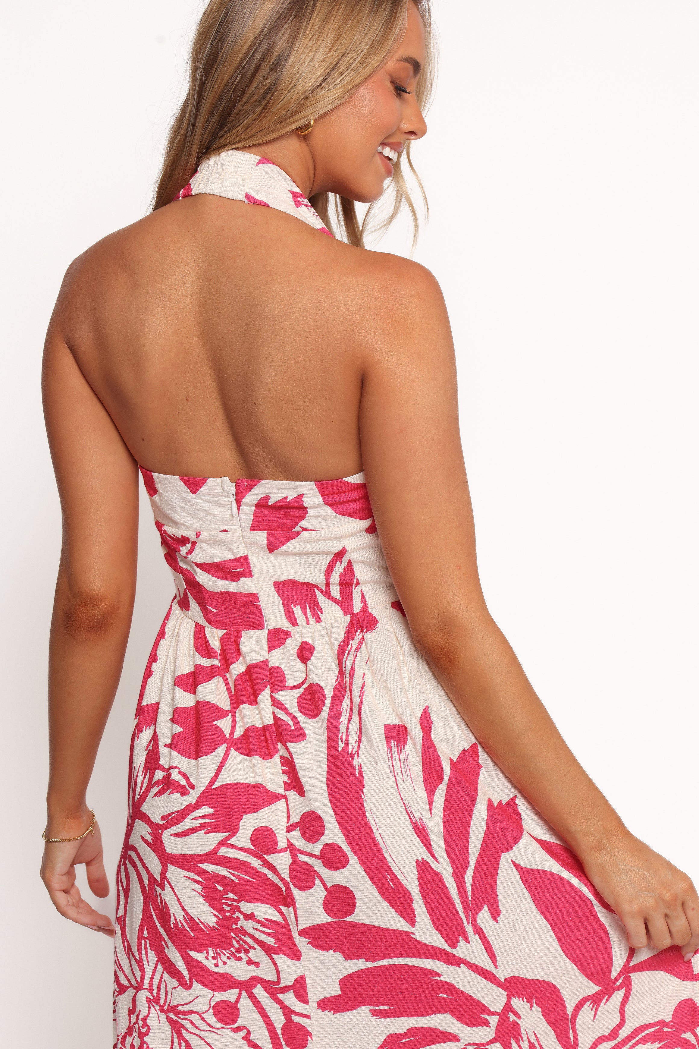 Kiera Midi Dress - Elegant Floral Print Summer Dress for Women | Perfect for Beach Vacations, Date Nights & Outdoor Parties